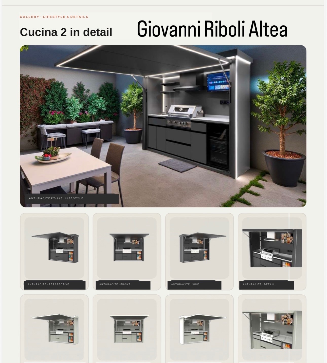 Cuisine extérieure Cucina 2 Giovanni Riboli Altéa